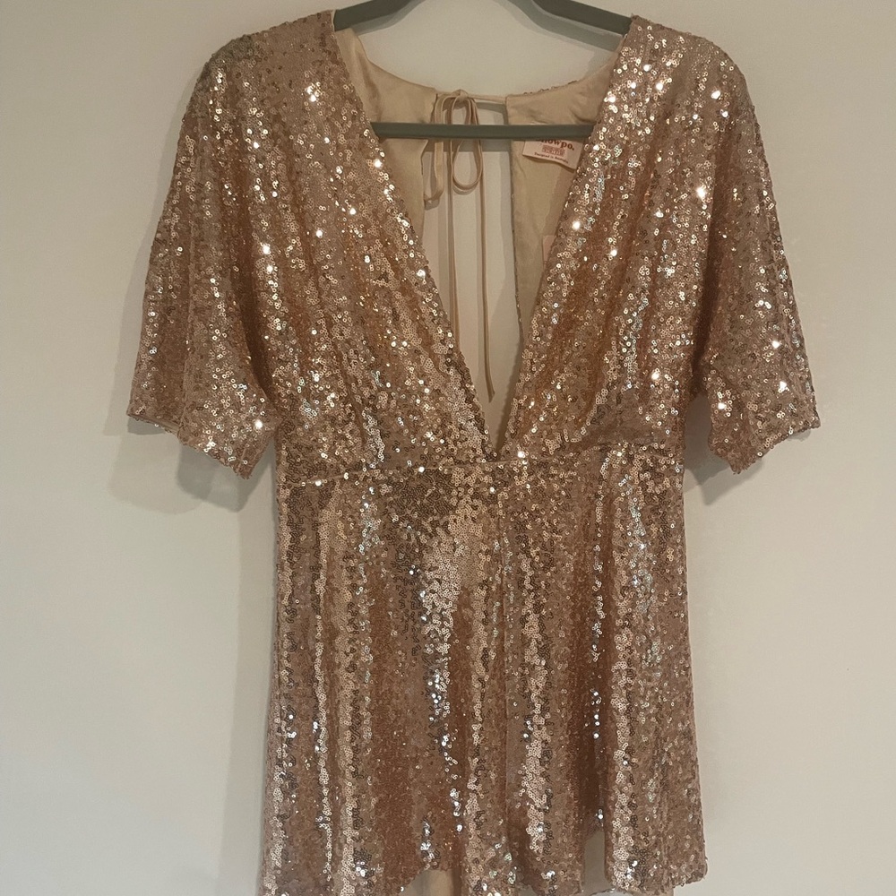 Champagne Sequin Romper